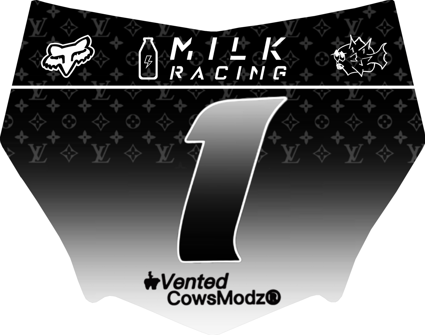 Vented Motocutz Plate Black Faded 1 of 1