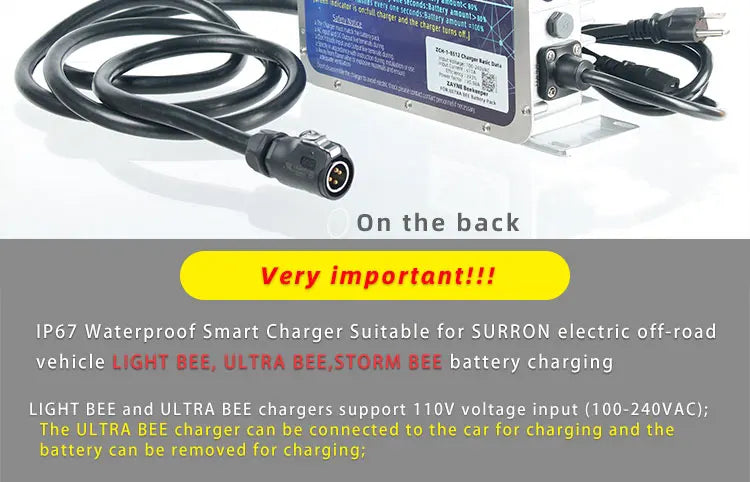 Surron Ultra Bee/LBX/Storm Bee Charger