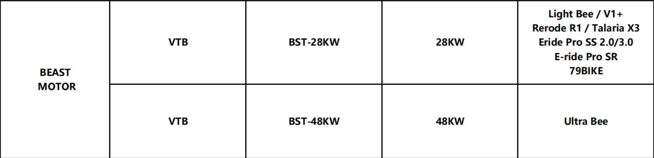 VTB Ventus Motor BEAST-Motor 28kw/35kw/48kw